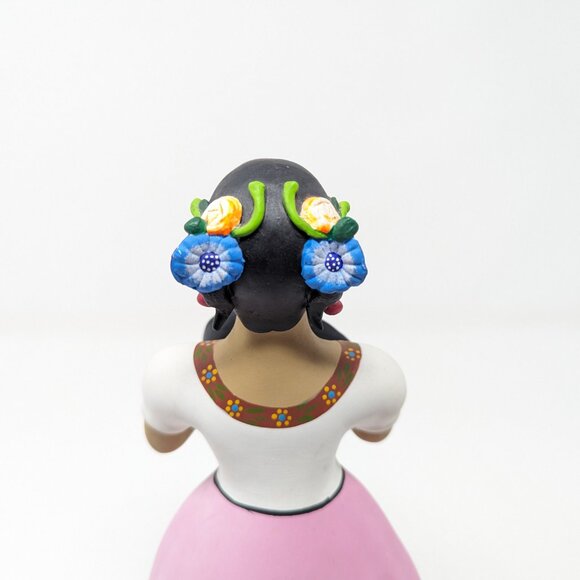 Lupita Navarro Original Mexican Folk Art Ceramic Handcrafted Hand Painted Doll - Picture 7 of 9